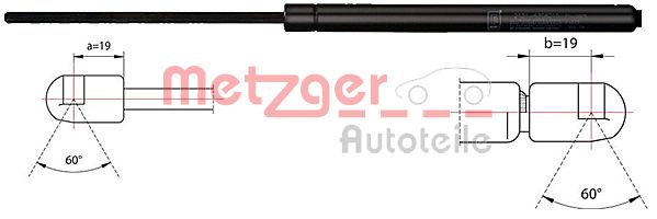 METZGER 2110535 Gasfeder, Koffer-/Laderaum